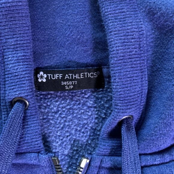Tuff Athletics Zip-Up Blue Hoodie Size SMALL - Picture 3 of 10